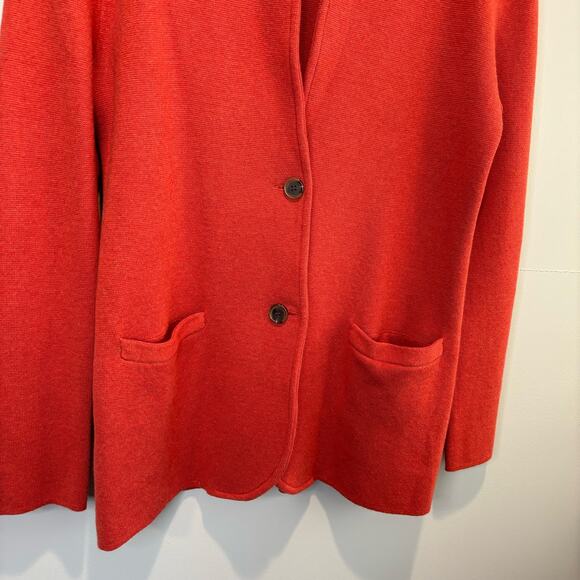 J. Crew Factory NWT Orange Sweater Blazer - size Small - Picture 5 of 8